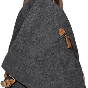 Canvas Vintage Backpack – Large Casual Daypack Outdoor Travel Rucksack Hiking Ba